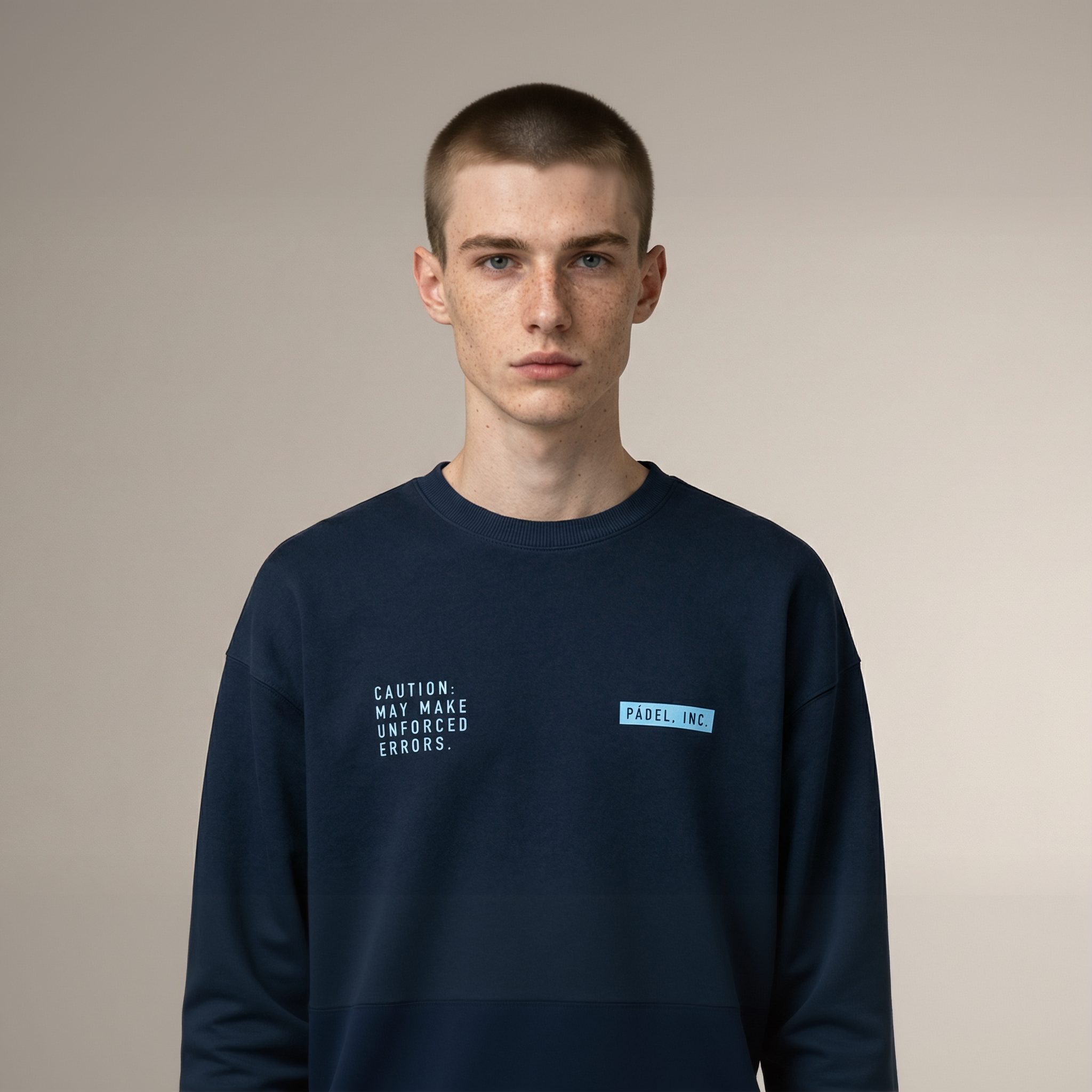 Unisex CAUTION: MAY MAKE UNFORCED ERRORS Oversize-fit Sweatshirt - Sky print