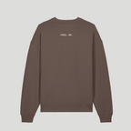 CAUTION: May Make Unforced Errors | Unisex Organic Cotton Oversize Sweatshirt with Chalk White Print