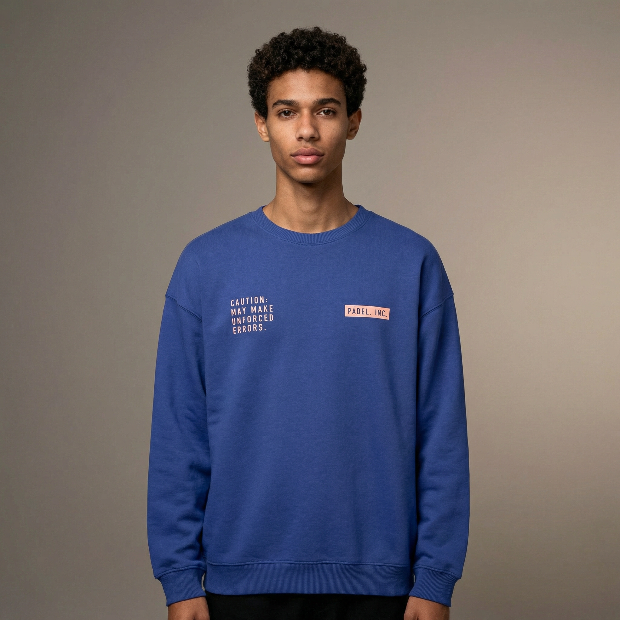 Unisex CAUTION: MAY MAKE UNFORCED ERRORS Oversize-fit Sweatshirt - Peach print