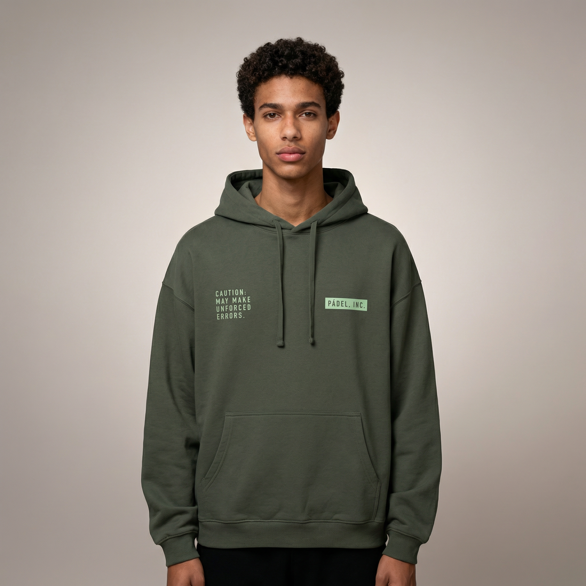 Unisex CAUTION: MAY MAKE UNFORCED ERRORS  Oversize-fit Hoodie - Moss print