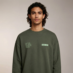 Unisex CAUTION: MAY MAKE UNFORCED ERRORS Oversize-fit Sweatshirt - Moss print