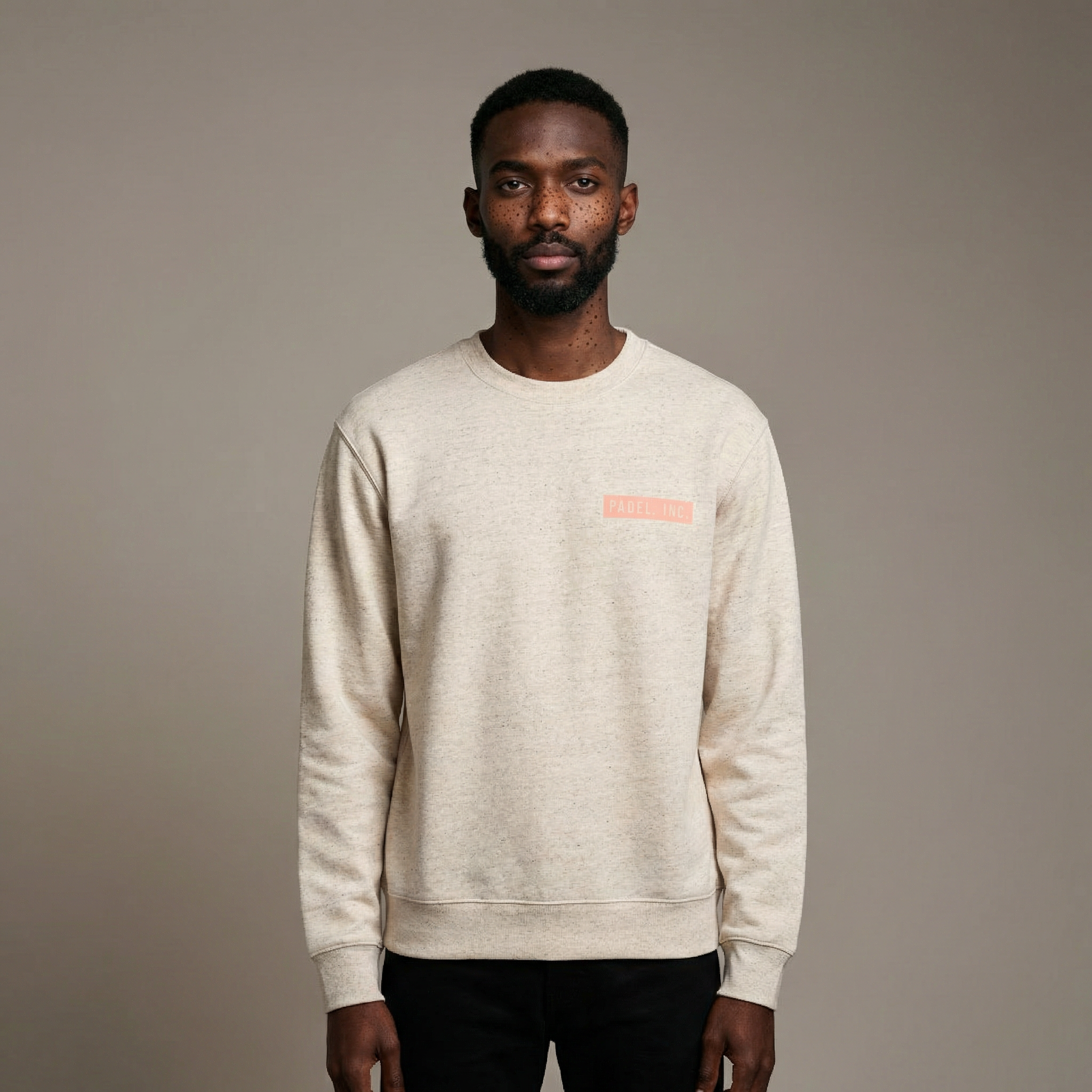 Unisex LOGO Medium-fit Sweatshirt - Peach logo