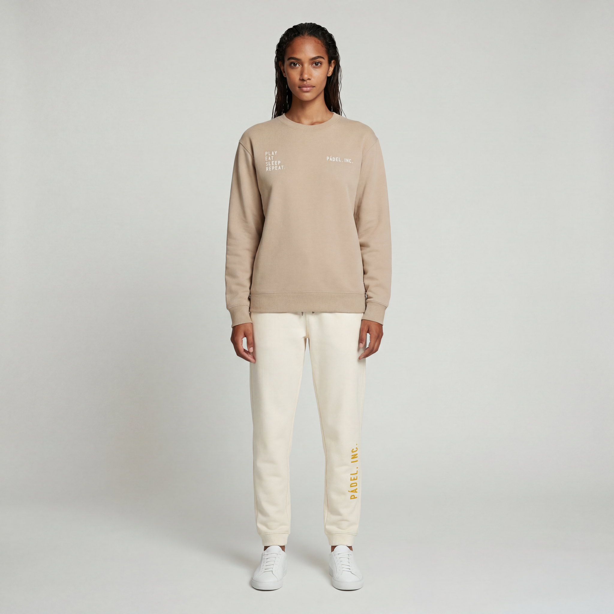 Logo ESSENTIALS Brush Cotton Joggers - Ochre logo