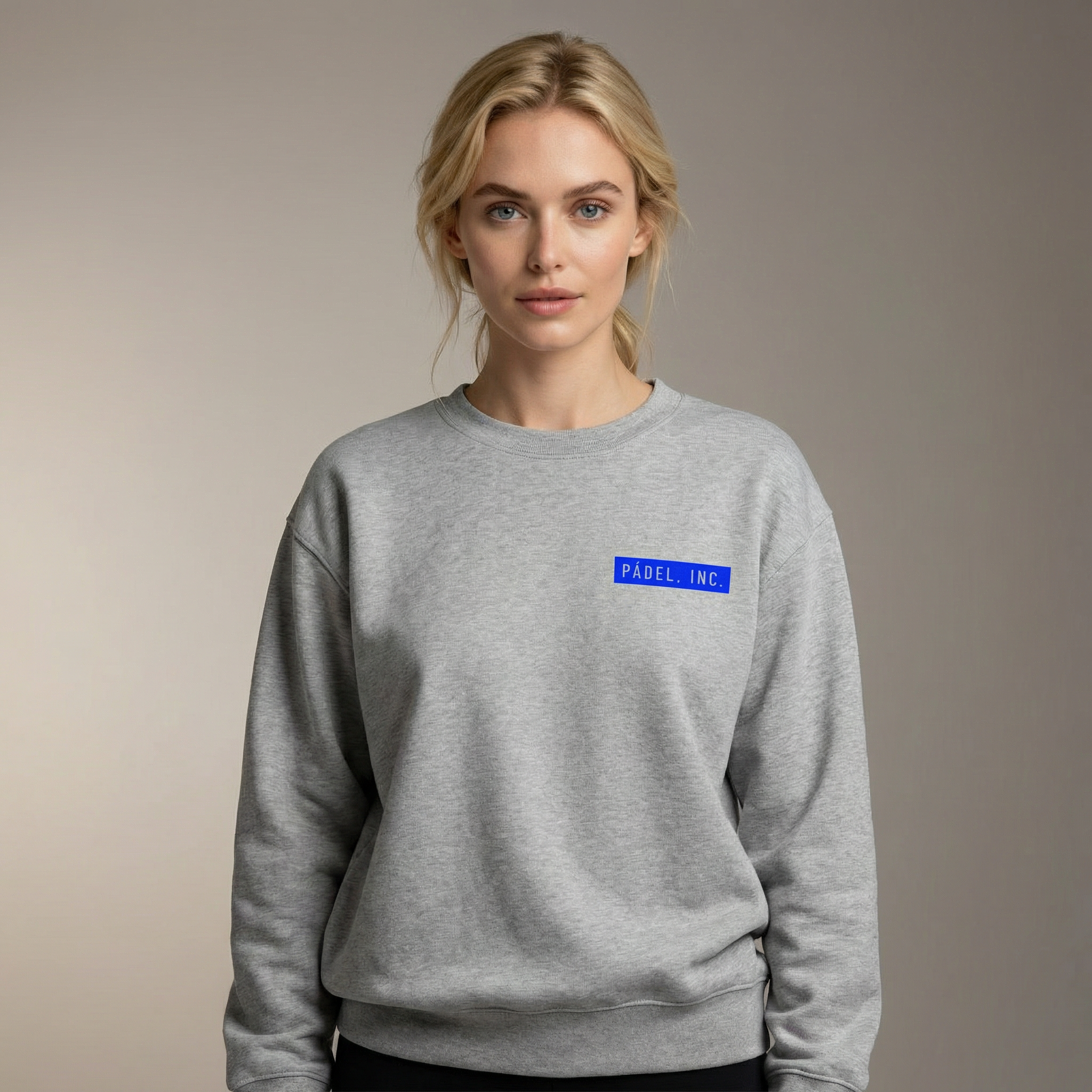 Unisex LOGO Medium-fit Sweatshirt - Blue logo