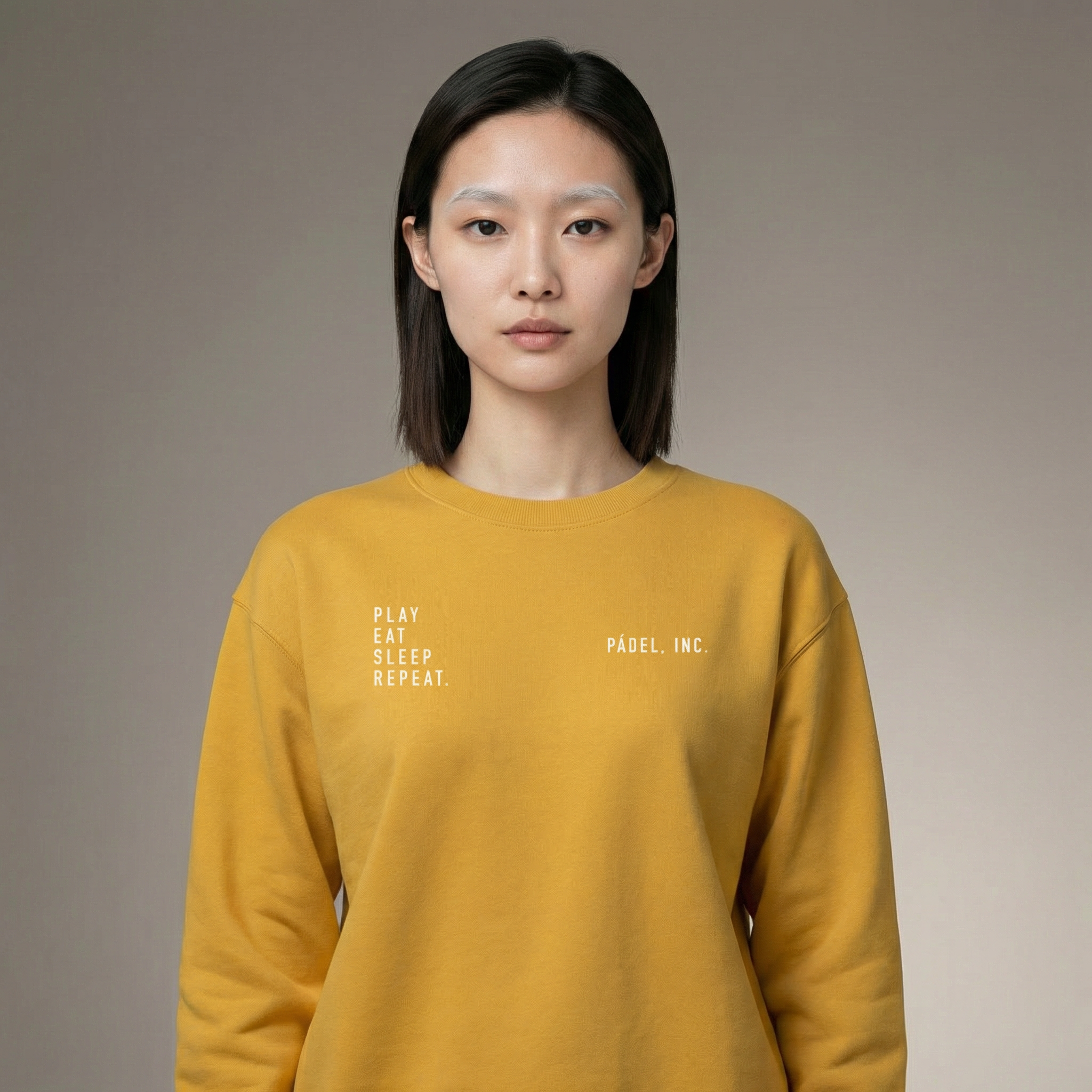 Unisex PLAY. EAT. SLEEP. REPEAT. Medium-fit Sweatshirt - Chalk print