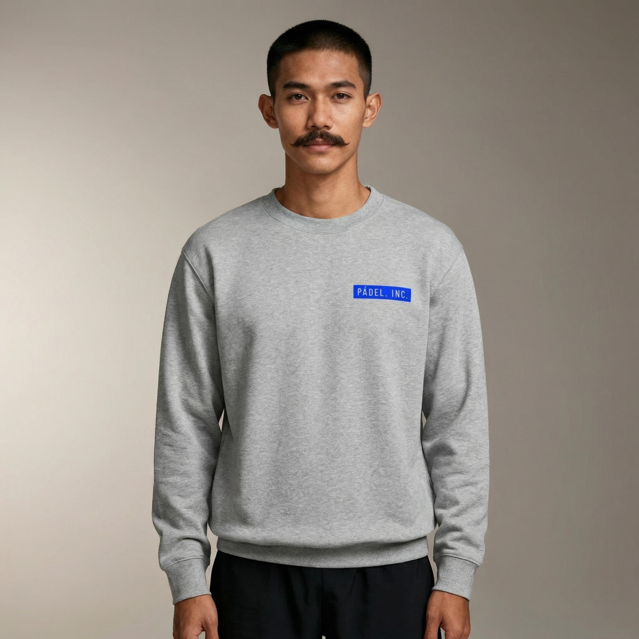 Unisex LOGO Medium-fit Sweatshirt - Blue logo