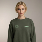 Unisex CAUTION: MAY MAKE UNFORCED ERRORS Oversize-fit Sweatshirt - Moss print
