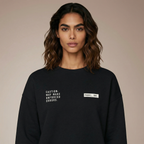 CAUTION: May Make Unforced Errors | Unisex Organic Cotton Oversize Sweatshirt with Chalk White Print