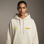 Unisex CAUTION: MAY MAKE UNFORCED ERRORS Oversize-fit Hoodie  - Ochre print
