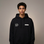 CAUTION: May Make Unforced Errors | Unisex Organic Cotton Oversize Hoodie with Chalk White Print