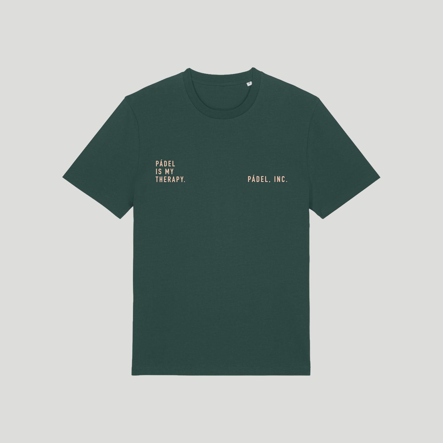 Unisex PÁDEL IS MY THERAPY Medium-fit, organic cotton t-shirt - Peach print