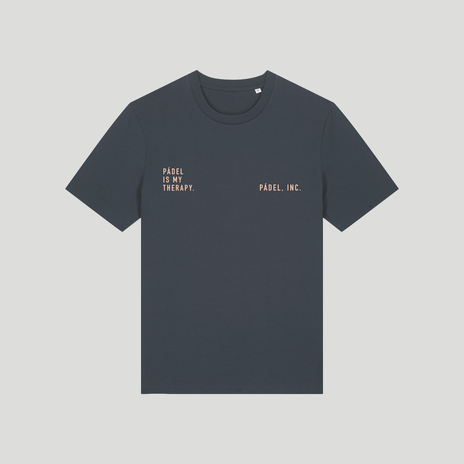 Unisex PÁDEL IS MY THERAPY Medium-fit, organic cotton t-shirt - Peach print