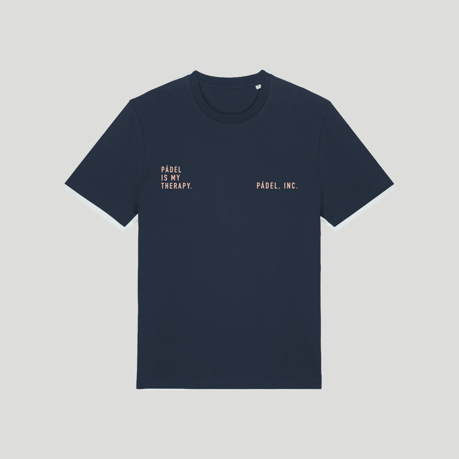 Unisex PÁDEL IS MY THERAPY Medium-fit, organic cotton t-shirt - Peach print