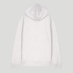 Unisex LOGO Medium-fit, organic cotton zip-thru hoodie - Chalk print