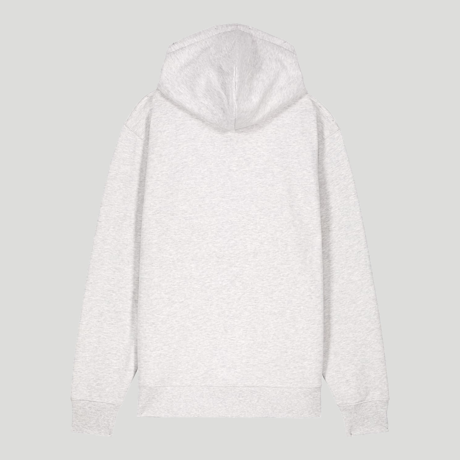 Unisex LOGO Medium-fit, organic cotton zip-thru hoodie - Chalk print