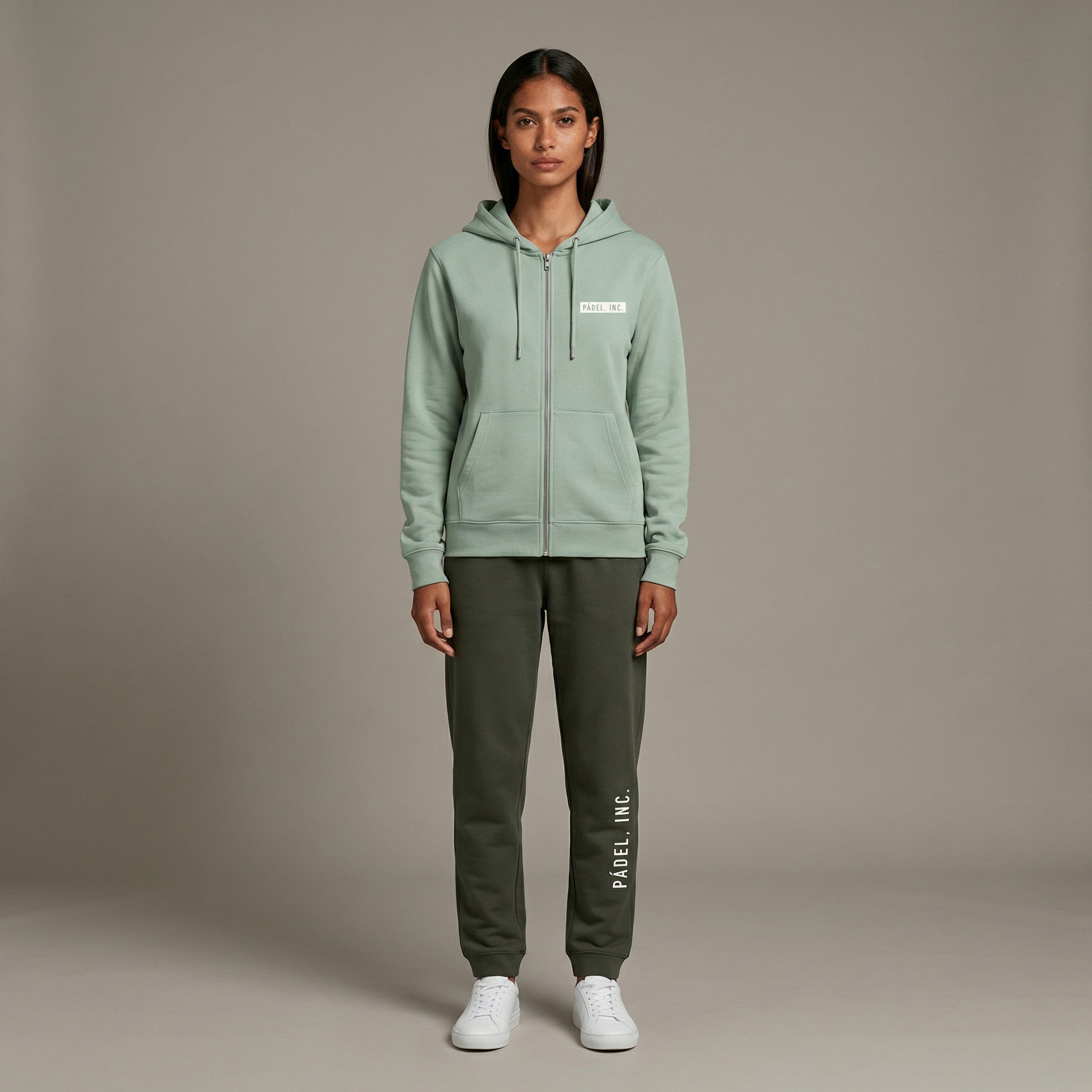 Logo ESSENTIALS Brush Cotton Joggers - Chalk logo