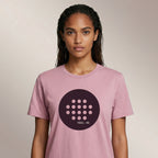 Unisex ROUNDEL Medium-fit, organic cotton t-shirt - Plum print