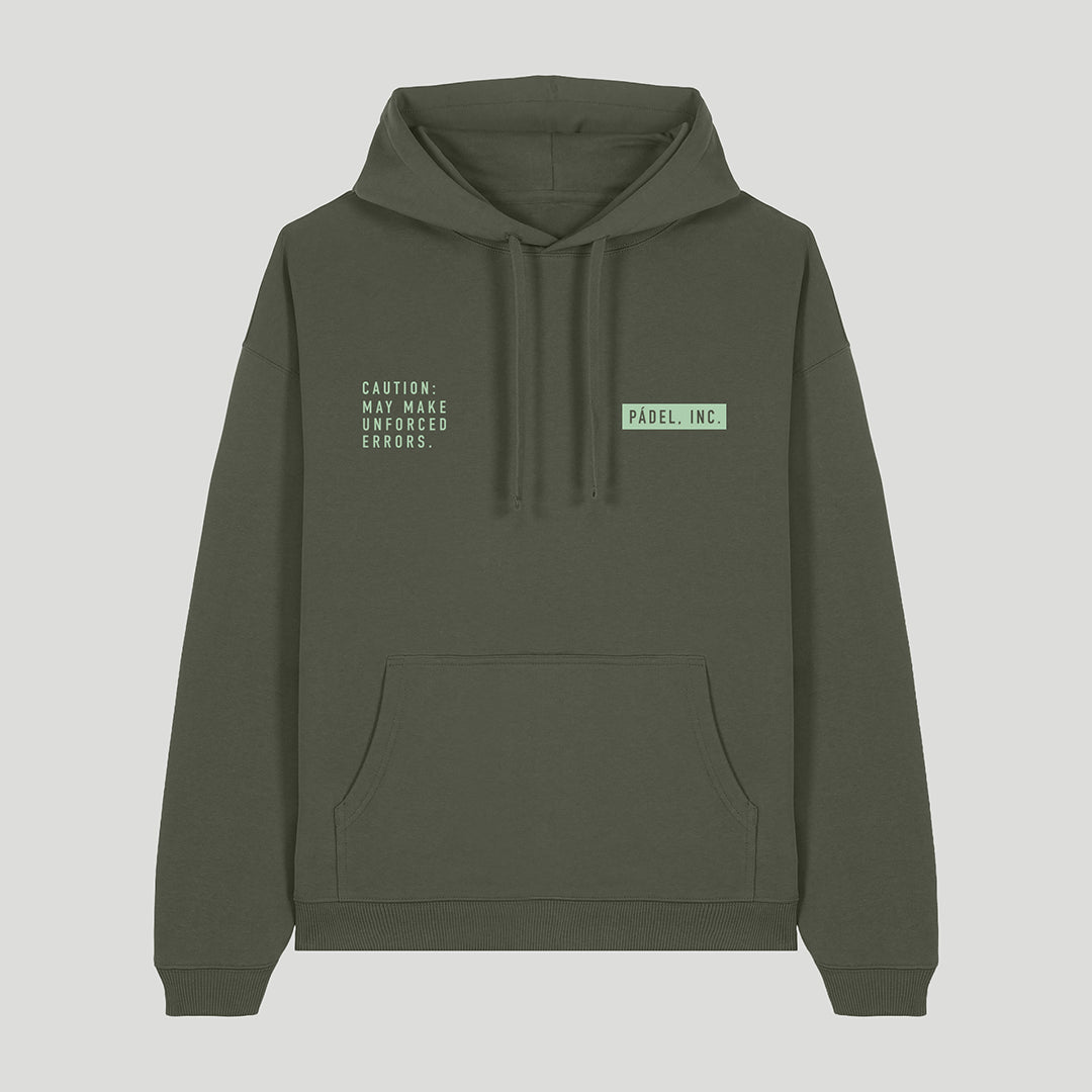 Unisex CAUTION: MAY MAKE UNFORCED ERRORS  Oversize-fit Hoodie - Moss print