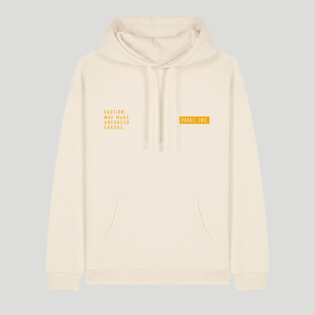 Unisex CAUTION: MAY MAKE UNFORCED ERRORS Oversize-fit Hoodie  - Ochre print