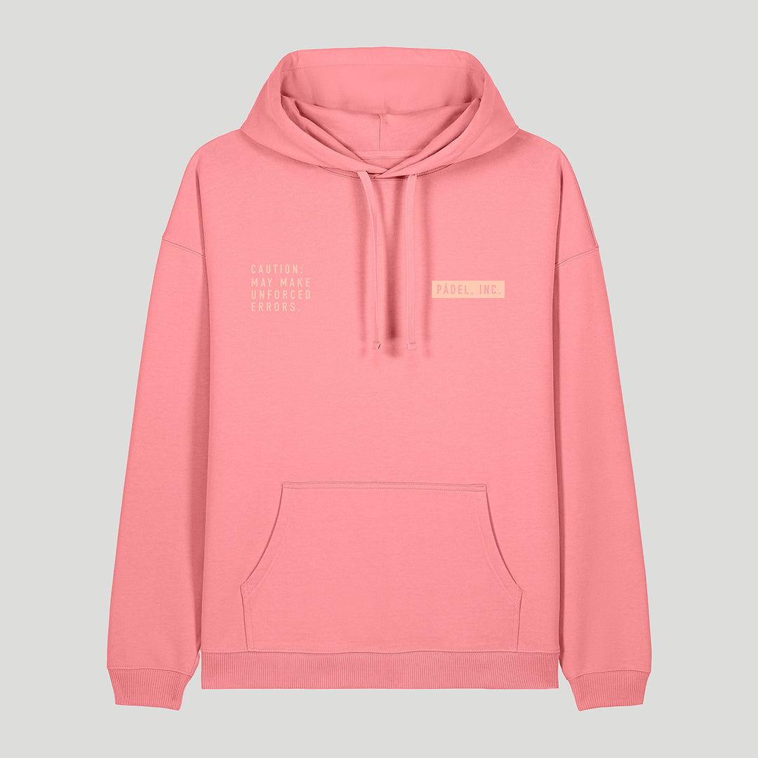 Unisex CAUTION: MAY MAKE UNFORCED ERRORS Oversize-fit Hoodie - Peach print