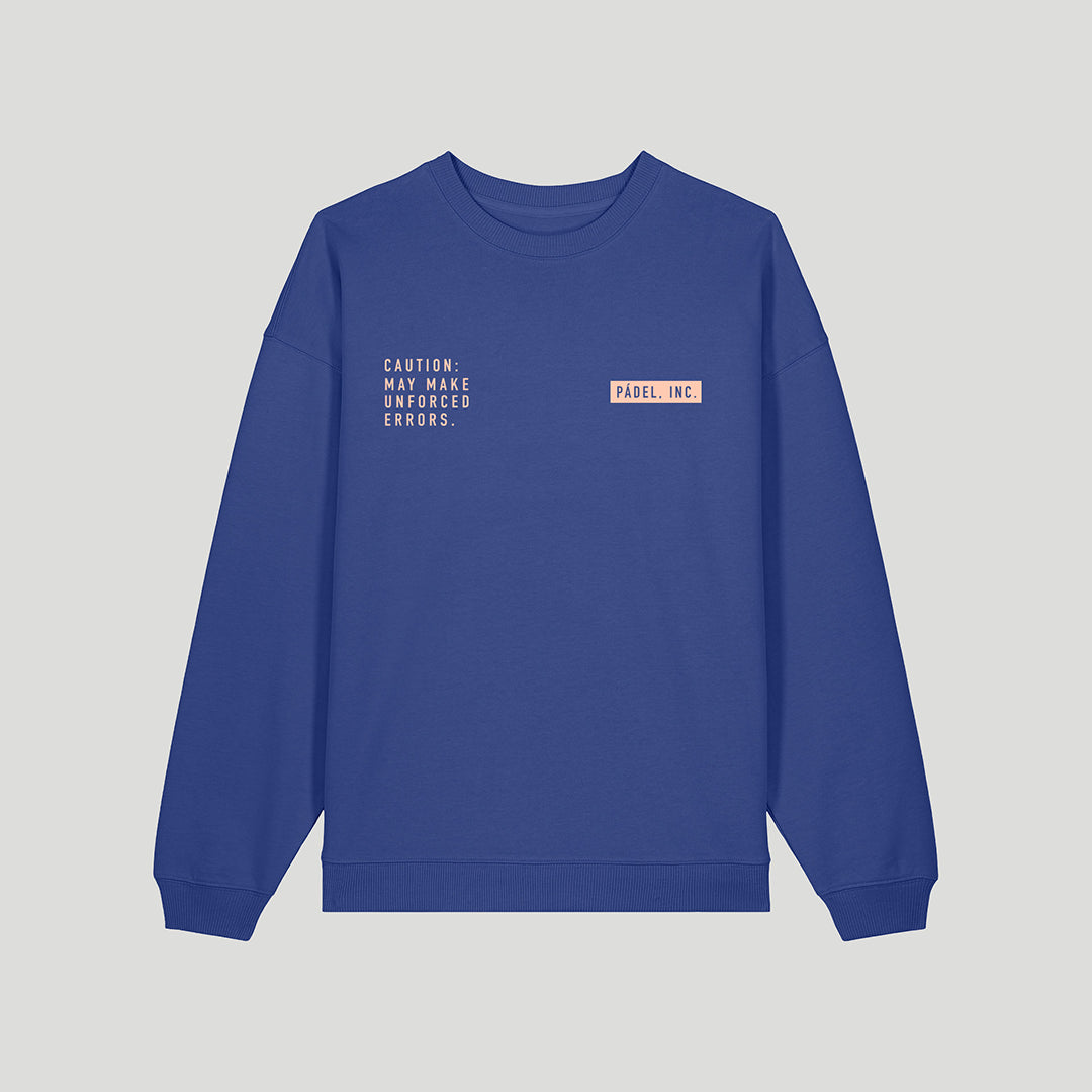 Unisex CAUTION: MAY MAKE UNFORCED ERRORS Oversize-fit Sweatshirt - Peach print