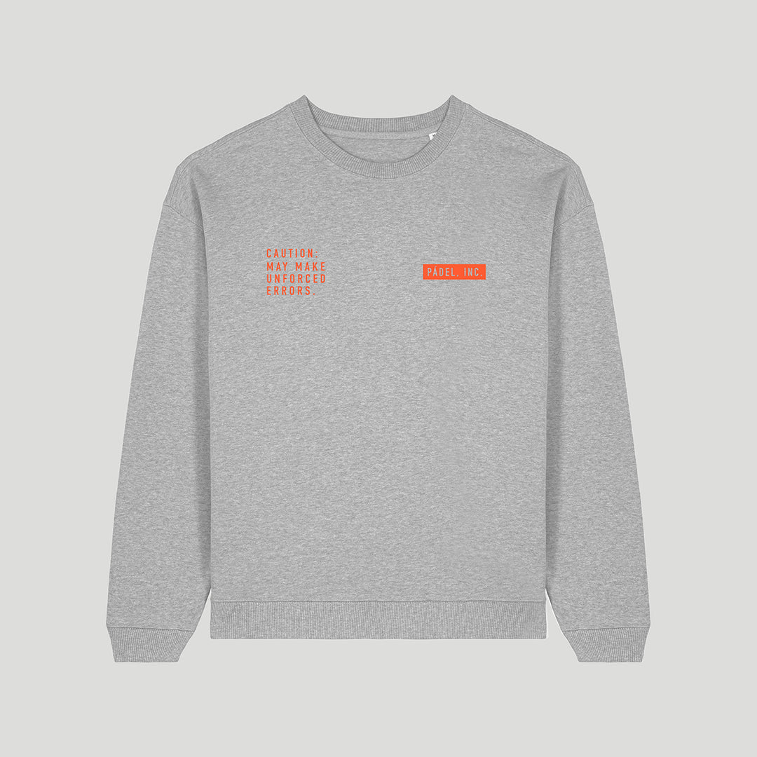Unisex CAUTION: MAY MAKE UNFORCED ERRORS Oversize-fit Sweatshirt - Fire print