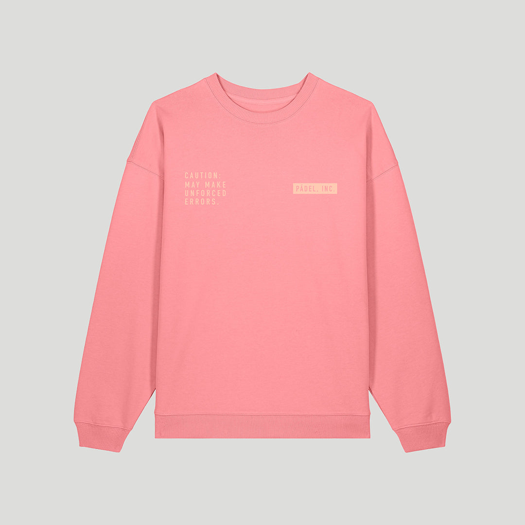 Unisex CAUTION: MAY MAKE UNFORCED ERRORS Oversize-fit Sweatshirt - Peach print