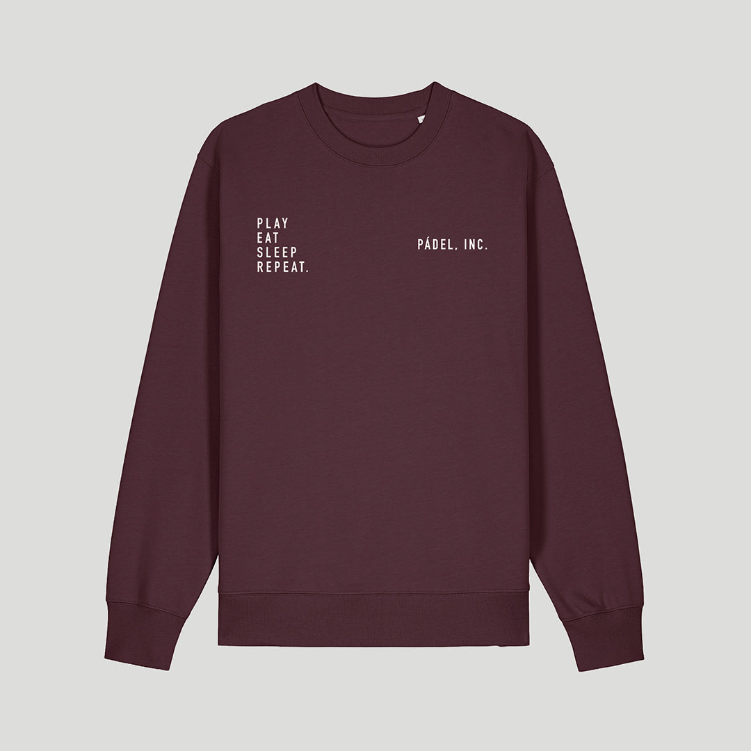 Unisex PLAY. EAT. SLEEP. REPEAT. Medium-fit Sweatshirt - Chalk print