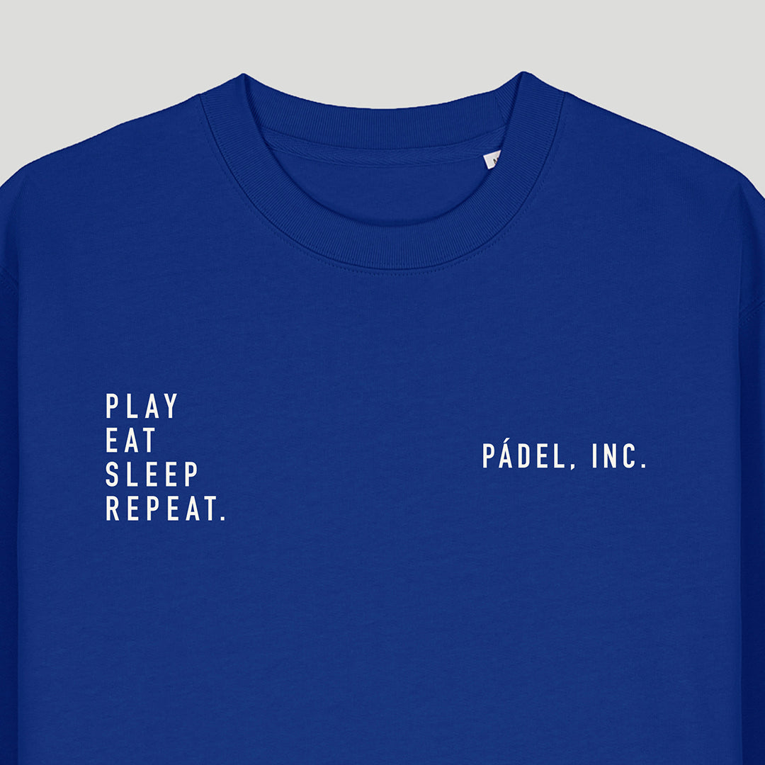 Unisex PLAY. EAT. SLEEP. REPEAT. Medium-fit Sweatshirt - Chalk print