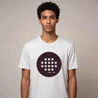 Unisex ROUNDEL Medium-fit, organic cotton t-shirt - Plum print